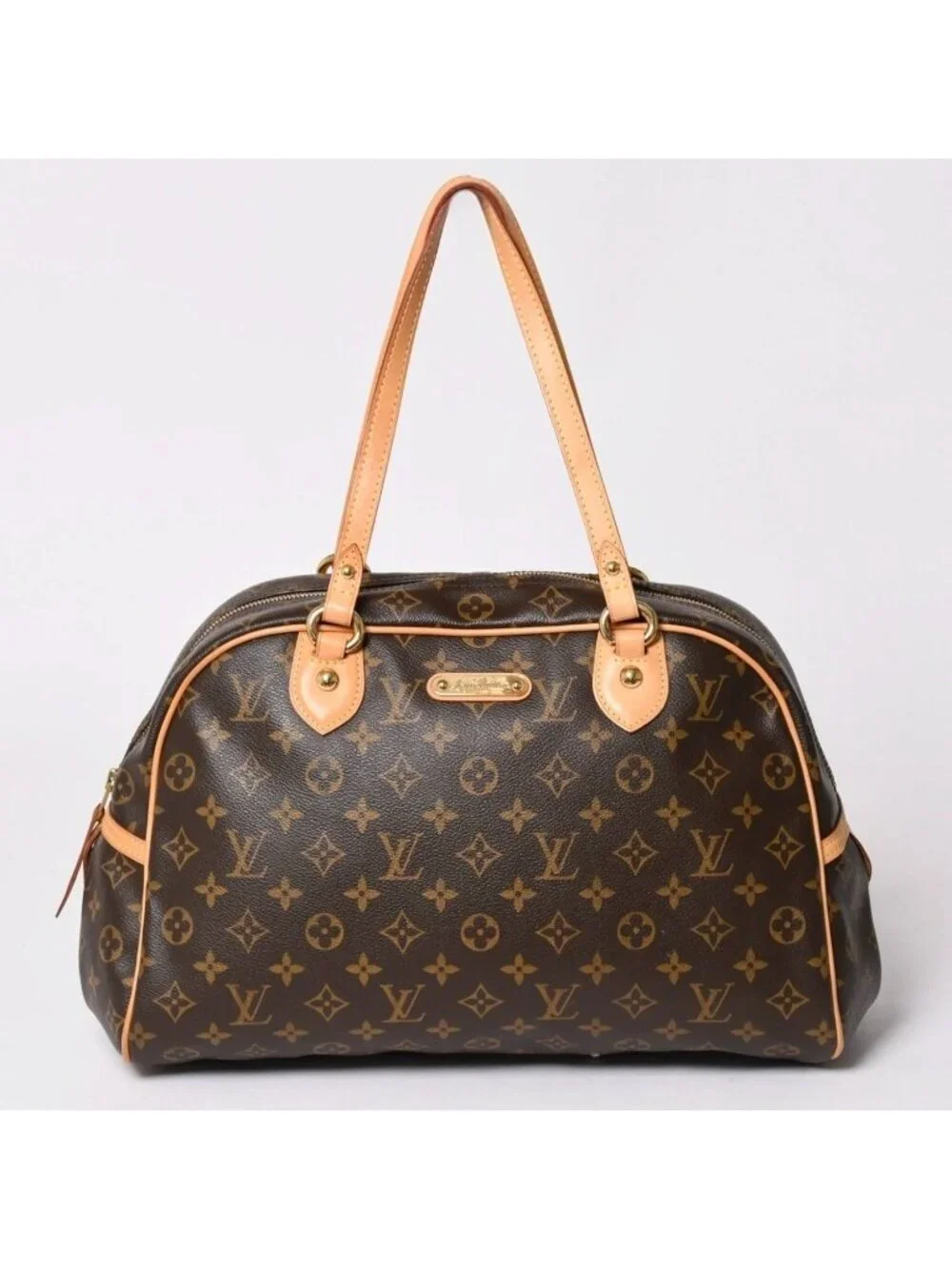 Louis Vuitton Montorgueil GM Shoulder Bag Brown Monogram Canvas Gold